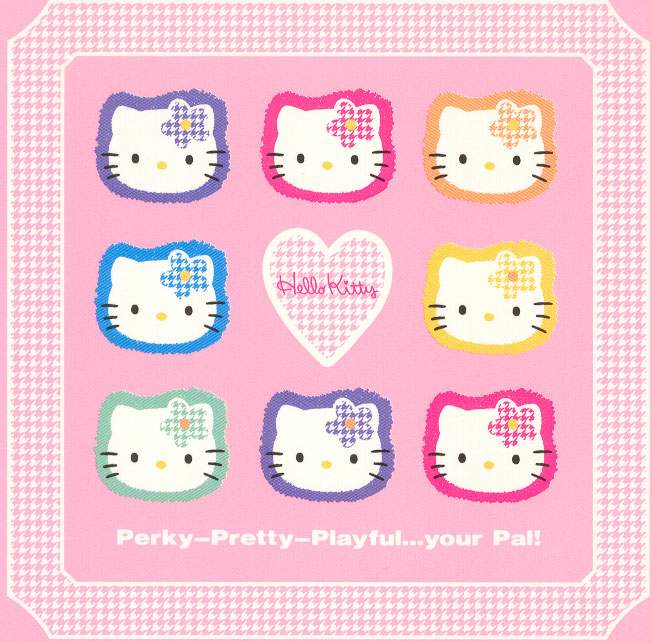 Hello Kitty faces on a book