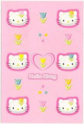 Hello Kitty faces on paper
