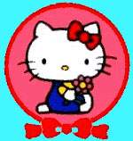 Hello Kitty holding a flower