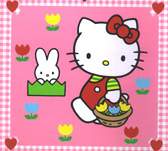 Hello Kitty holding flower basket