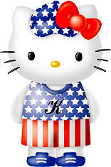 Hello Kitty america flag outfit