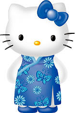 Hello Kitty chinese dress in blue