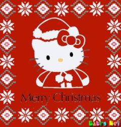 Hello Kitty christmas greeting card